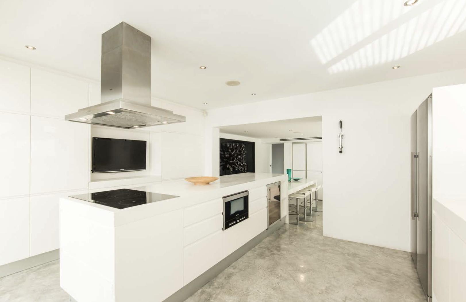 Minimalist designer kitchen inside Villa Oradea