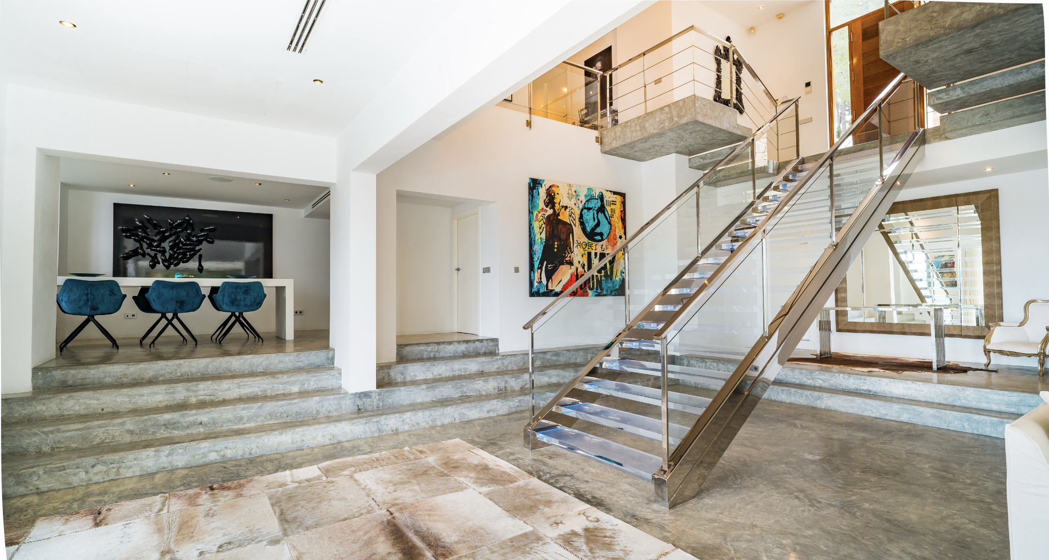 Luxury modern entrance hall at Villa Oradea