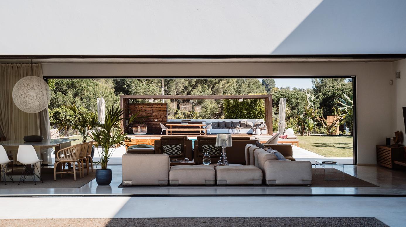 Luxury shaded terrace designed for Mediterranean living