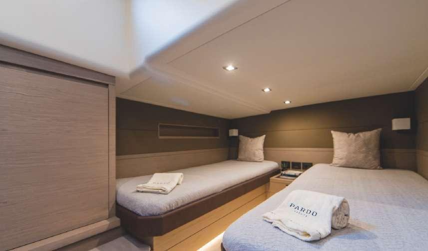 Luxury double cabin aboard Pardo 50 yacht