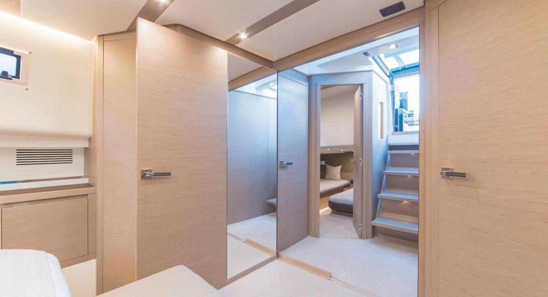 Elegant interior hallway and cabin area inside Pardo 50