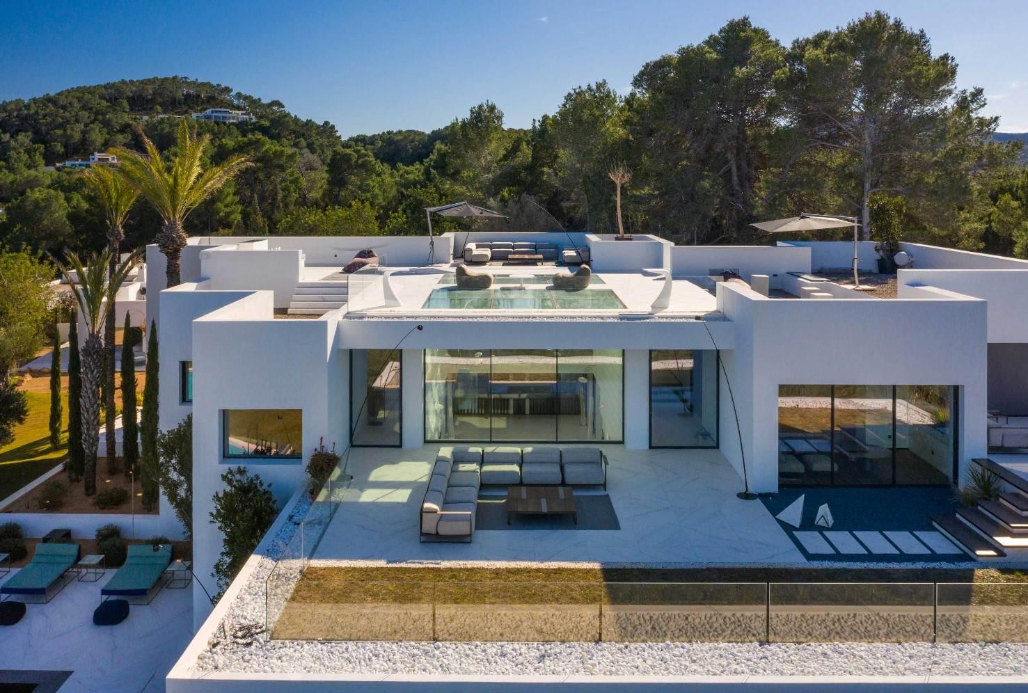 Contemporary Ibiza villa with panoramic outdoor spaces