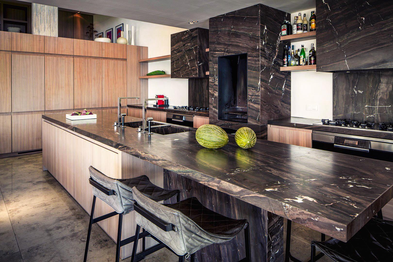 Modern luxury kitchen interior at Casa Alegre private villa Ibiza